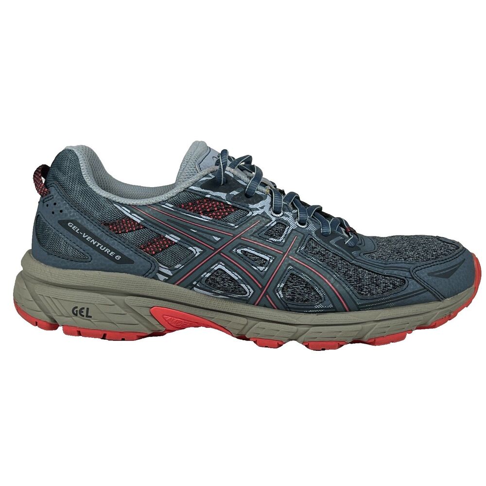ASICS GEL-Venture 6 Women’s Sz 10 Trail Running Shoes Grey Pink Black T7G6N-9790